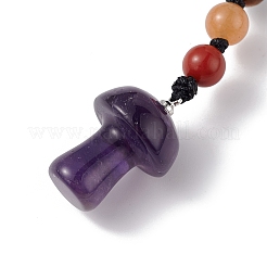 7 llavero de cuentas de piedras preciosas de chakra&nbsp;KEYC-F036-01D