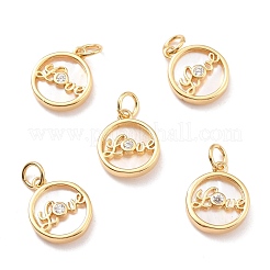 Кулоны из экологически чистой латуни с микропаве и кубическим цирконием&nbsp;KK-K268-07G