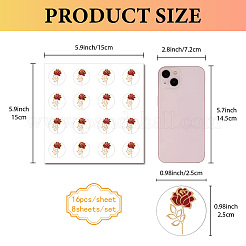 8 лист пластиковые водонепроницаемые самоклеящиеся наклейки с картинками DIY-WH0428-080