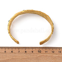 Браслеты-манжеты из нержавеющей стали 304 со стразами для женщин&nbsp;BJEW-R026-01G