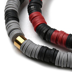 Set di bracciali elasticizzati in argilla polimerica fatti a mano con perline heishi&nbsp;BJEW-JB05902-05
