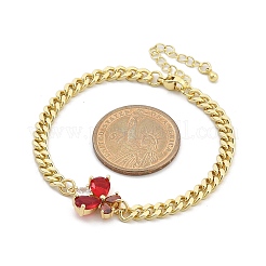 Micro ottone spianare Braccialetti di collegamento zirconi&nbsp;BJEW-Z082-01G-01
