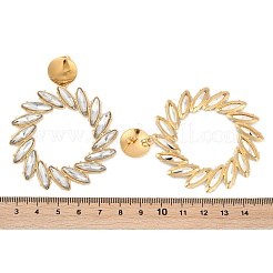 Orecchini pendenti in vetro e acciaio inossidabile 304 per donna&nbsp;EJEW-M095-09G-02