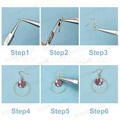 Kits de fabrication de boucles d'oreilles pendantes en résine à faire soi-même&nbsp;FIND-SC0001-72