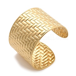 Браслеты-манжеты из нержавеющей стали 304 для женщин&nbsp;AJEW-P127-24G