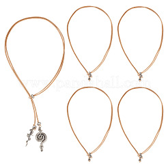 Изготовление ожерелья-слайдера из вощеного полиэфирного шнура&nbsp;NJEW-TAC0018-03