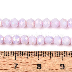 Антикоррозийные гальванические стеклянные бусины рондель&nbsp;EGLA-T021-4mm-17-02