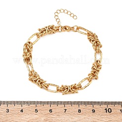Unisex-Armbänder aus byzantinischem Kettengeflecht aus Edelstahl 304&nbsp;BJEW-G790-07G