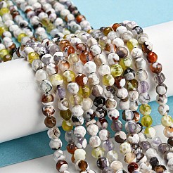 Крашеные бусины из натурального огненного агата с треском&nbsp;G-G007-01D