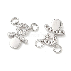 Латунные микропаве прозрачные кубические циркониевые подвески&nbsp;KK-P342-10P