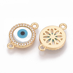 Connettori in ottone micro pavimentato in zirconia cubica&nbsp;LS-KK-T025-13G