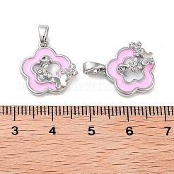 Латунные микропаве прозрачные подвески с фианитом&nbsp;KK-B102-13P