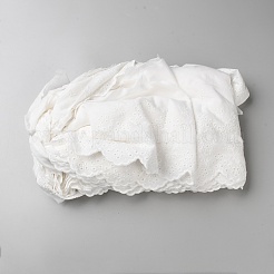 Хлопковая вышивка с волнистым краем цветочного узора&nbsp;DIY-WH0568-14