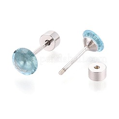 925 стерлингового серебра серьги стержня&nbsp;STER-N016-133A-P