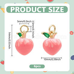 6шт латунные подвески из кубического циркония с микро-паве&nbsp;KK-PH0012-73