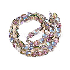 Стеклянные бусины с гальваническим покрытием &nbsp;X-EGLA-N012-07S