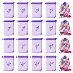 20 sachet en maille polyester avec cordon de serrage pour emballage&nbsp;ABAG-TA0002-20C