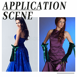 Бархатные женские длинные перчатки&nbsp;AJEW-WH20072-12B