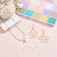 150 г 15-цветные круглые бусины из искусственного нефрита&nbsp;GLAA-AR0001-62