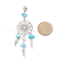 Decoración colgante de chip de piedra preciosa natural&nbsp;HJEW-JM00719