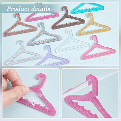 20 шт. двухцветная мини-вешалка для сережек из акрила с 10 отверстиями и блестками&nbsp;EDIS-PH0001-86