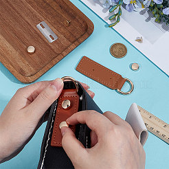 2 Beutel 2 Farben Rechteck PU-Leder Aufhängeverschlüsse&nbsp;DIY-CY0003-07