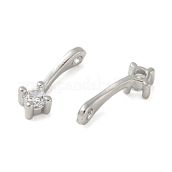 Messingpflaster klare Zirkonia Charms&nbsp;CU-CBA9FFD-11P-08