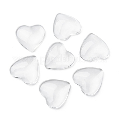 Vetro trasparente cabochon cuore&nbsp;GGLA-R021-20mm