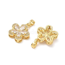 Pendentifs en laiton zircon cubique transparent&nbsp;CU-CBA84C5-06G