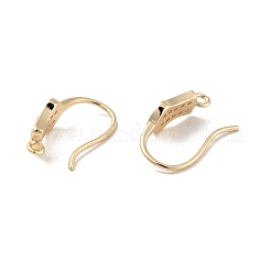 Ganci per orecchini in ottone con micro pavé di zirconi galvanici a cremagliera&nbsp;KK-D083-15G