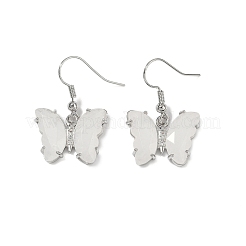 Orecchini pendenti in ottone con pietra mista naturale&nbsp;EJEW-M081-01P