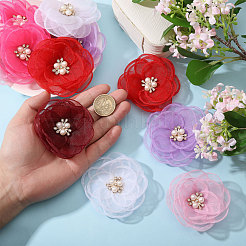 12 pièce d'accessoires décoratifs en polyester 6 couleurs&nbsp;DIY-CA0008-08A
