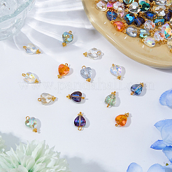 120шт 12 цвета подвески из гальванического стекла&nbsp;PALLOY-FH00171