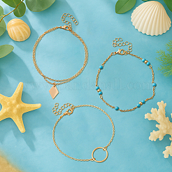 2 упаковка 10 шт. браслеты на ногу из железа&nbsp;BJEW-HY0002-66