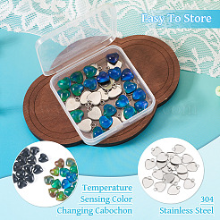 20 Stück Cabochon-Fassung aus Edelstahl 304 für Modeschmuck&nbsp;STAS-TA0006-23