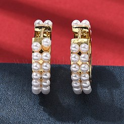 Boucles d'oreilles créoles rondes en laiton&nbsp;EJEW-H180-11G