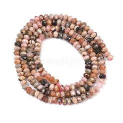 Натуральные бусины из родонита&nbsp;G-B175-A17-2x3mm