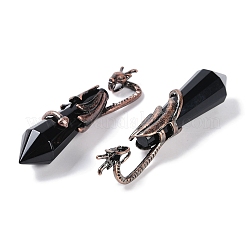 Большие подвески с ограненными заостренными пулями из натуральных и синтетических драгоценных камней&nbsp;G-L524-19R