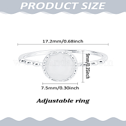 1 шт. кольца из латуни и кошачьего глаза для женщин&nbsp;RJEW-LP0010-06S