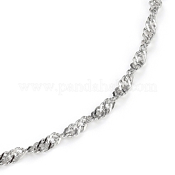 Colliers à chaîne Singapour en acier inoxydable 304 anti-ternissement&nbsp;NJEW-JN02930-03