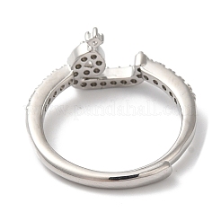 Стойка с покрытием из латуни с кубическим цирконием и арабскими буквами&nbsp;RJEW-S407-10P-09