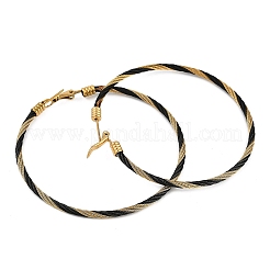 Pendientes de aro de acero inoxidable 304 con revestimiento iónico (IP) para mujer&nbsp;EJEW-M023-08E