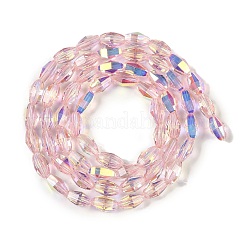 Стеклянные бусины с гальваническим покрытием &nbsp;GLAA-Q101-03A-AB01