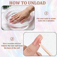 1 sachet de faux ongles à pression en plastique ABS couvrant toute la surface&nbsp;MRMJ-CP0001-55