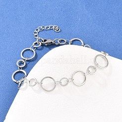 Gliederkettenarmbänder aus 304 Edelstahl für Damen&nbsp;BJEW-P373-03C-P