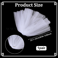 Manches d'épaule en maille polyester pour la mariée&nbsp;AJEW-WH0596-885B