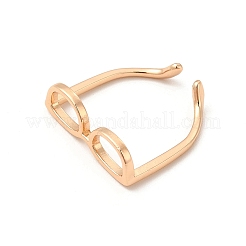 Anillo de puño abierto con montura de gafas de latón para mujer&nbsp;X-RJEW-F140-140KCG