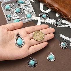 15шт 15 стиля подвески из синтетической бирюзы&nbsp;FIND-CJ0004-26