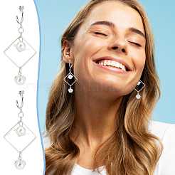 24 pz 3 colori orecchini a cerchio con clip in ottone&nbsp;KK-UN0001-97