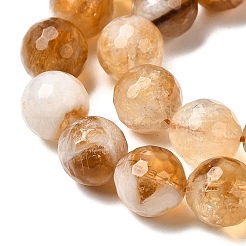 Нити из нагретых натуральных цитриновых бусин&nbsp;G-D359-A01-10mm